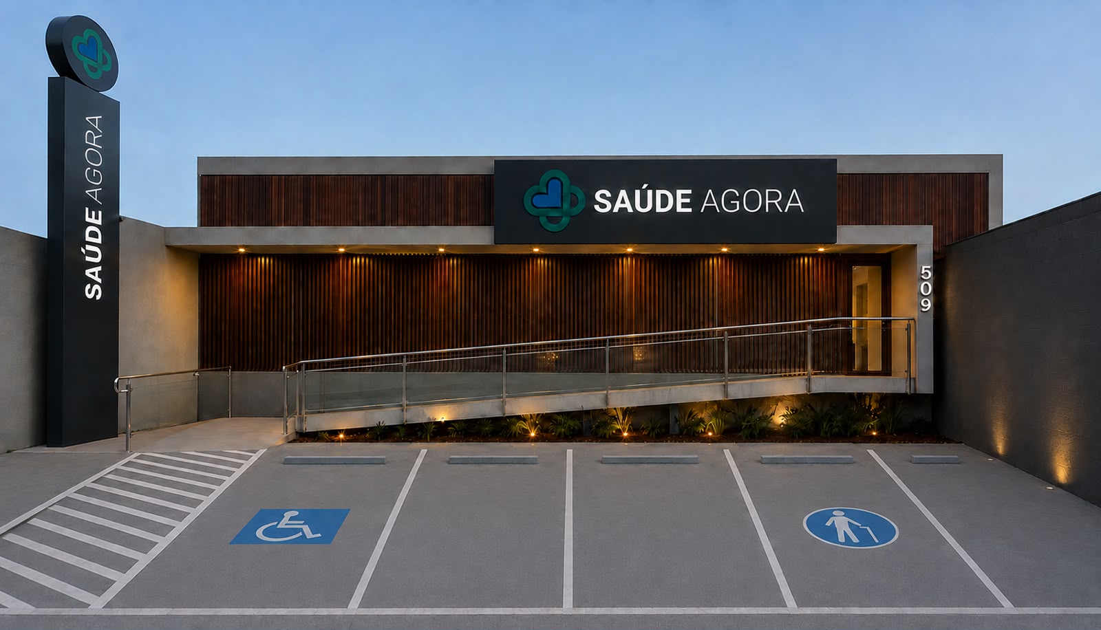Fachada da Clínica Saúde Agora em Goiânia